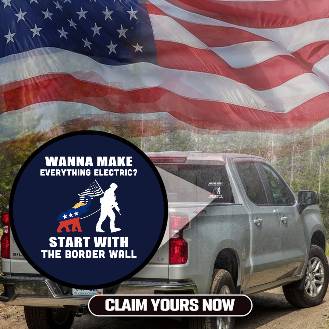 Start With The Border Wall Veterans Stickers-Independence Day Sticker