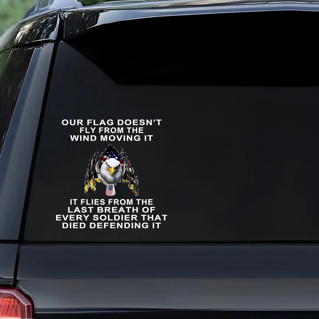 Flag Flies Veterans Stickers