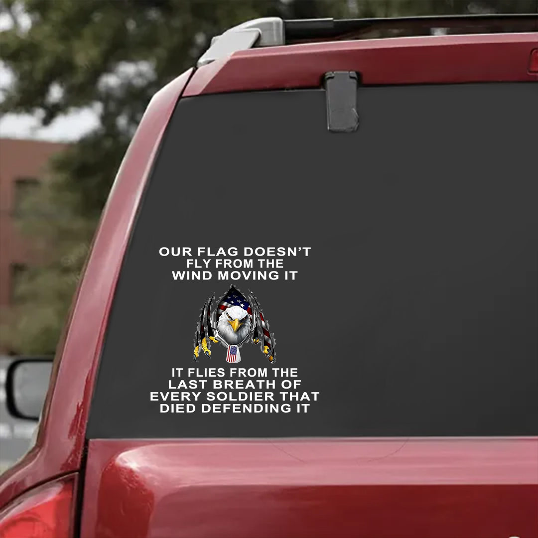 Flag Flies Veterans Stickers