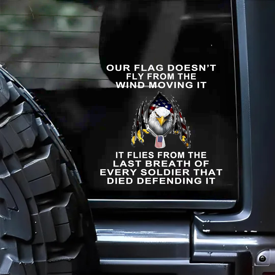 Flag Flies Veterans Stickers