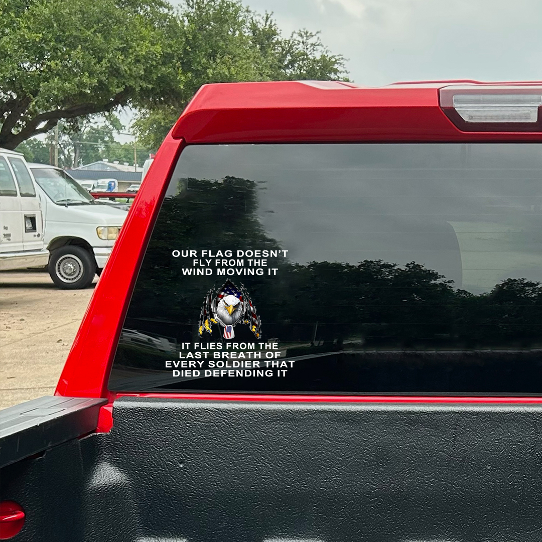 Flag Flies Veterans Stickers