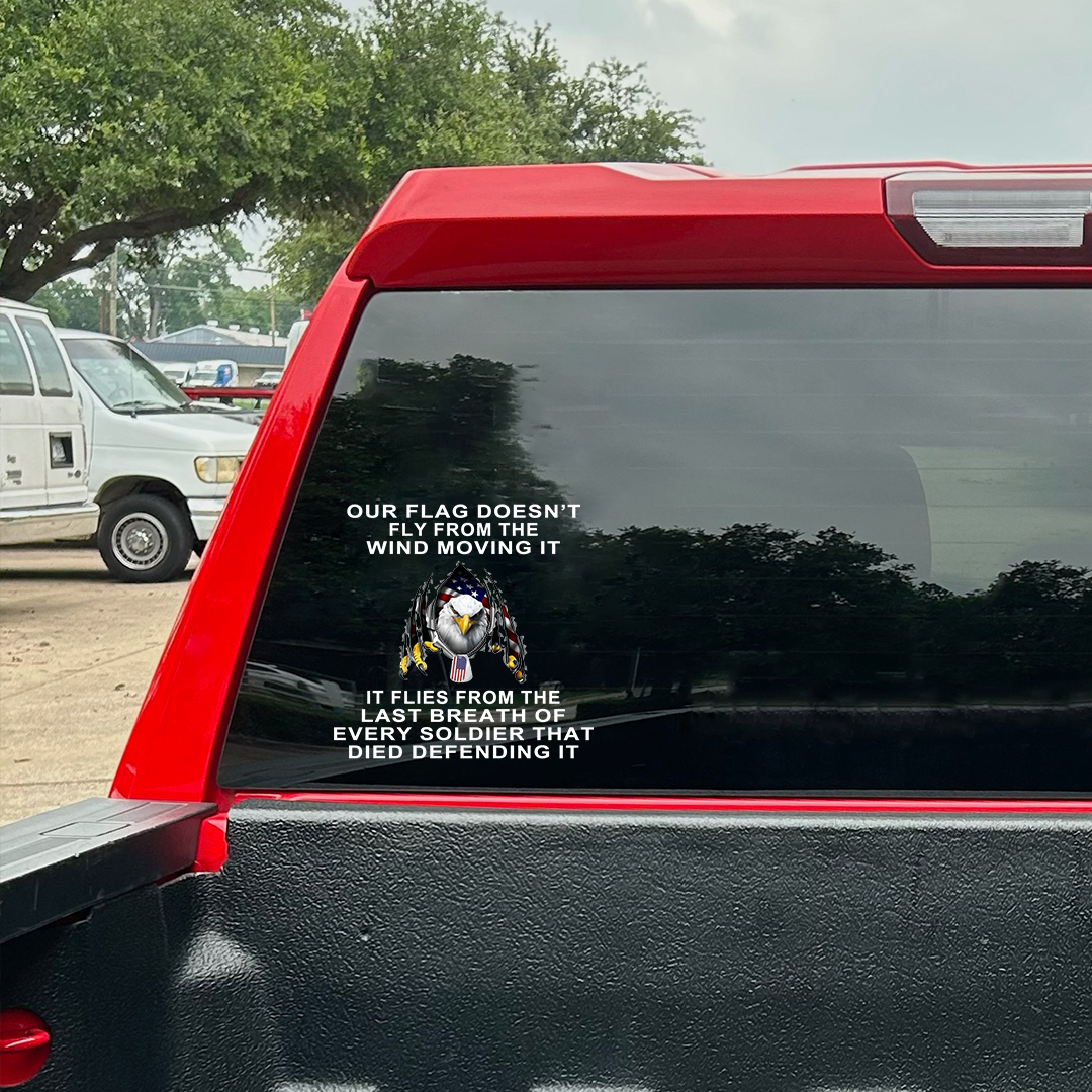 Flag Flies Veterans Stickers