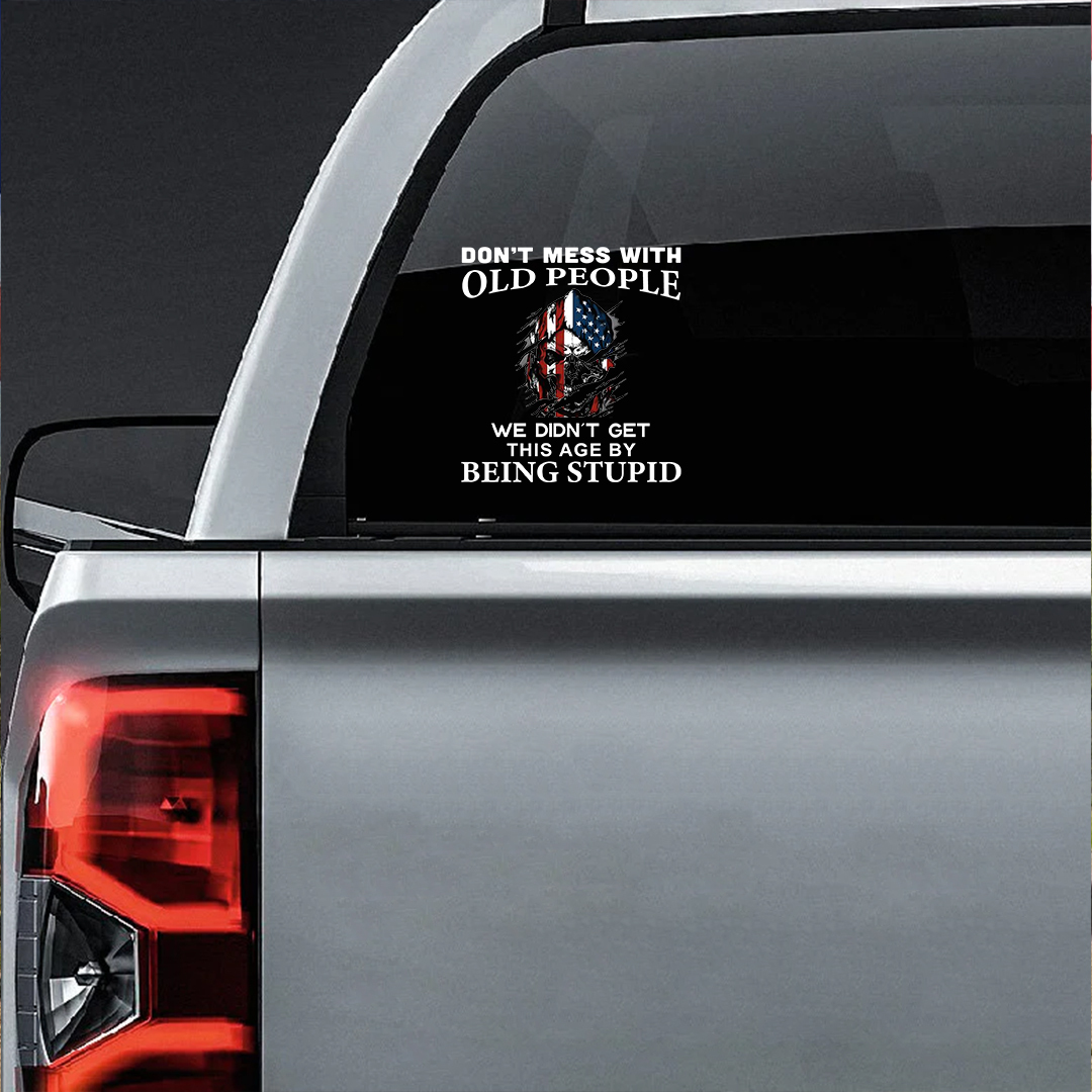Don't Mess With Old People Veterans Stickers