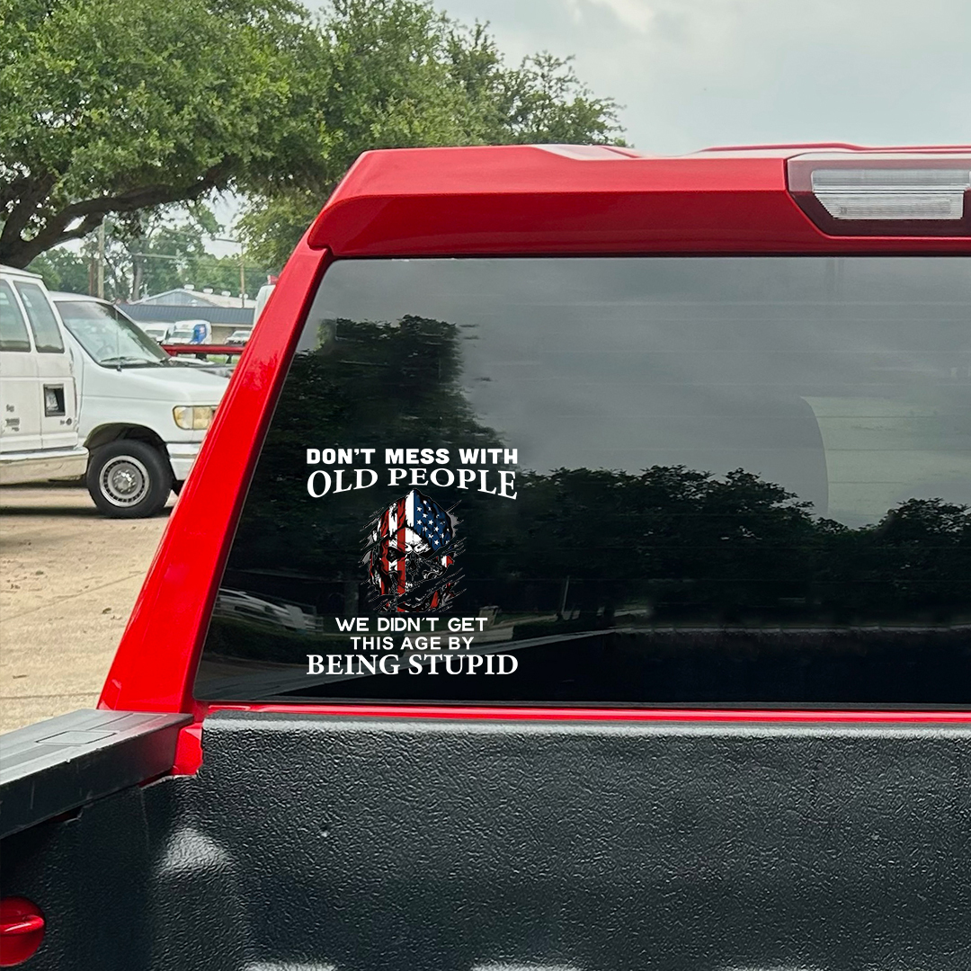 Don't Mess With Old People Veterans Stickers