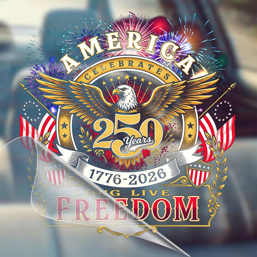 America 250th Anniversary Eagle Car Decal – 1776–2026 Long Live Freedom Patriotic Sticker