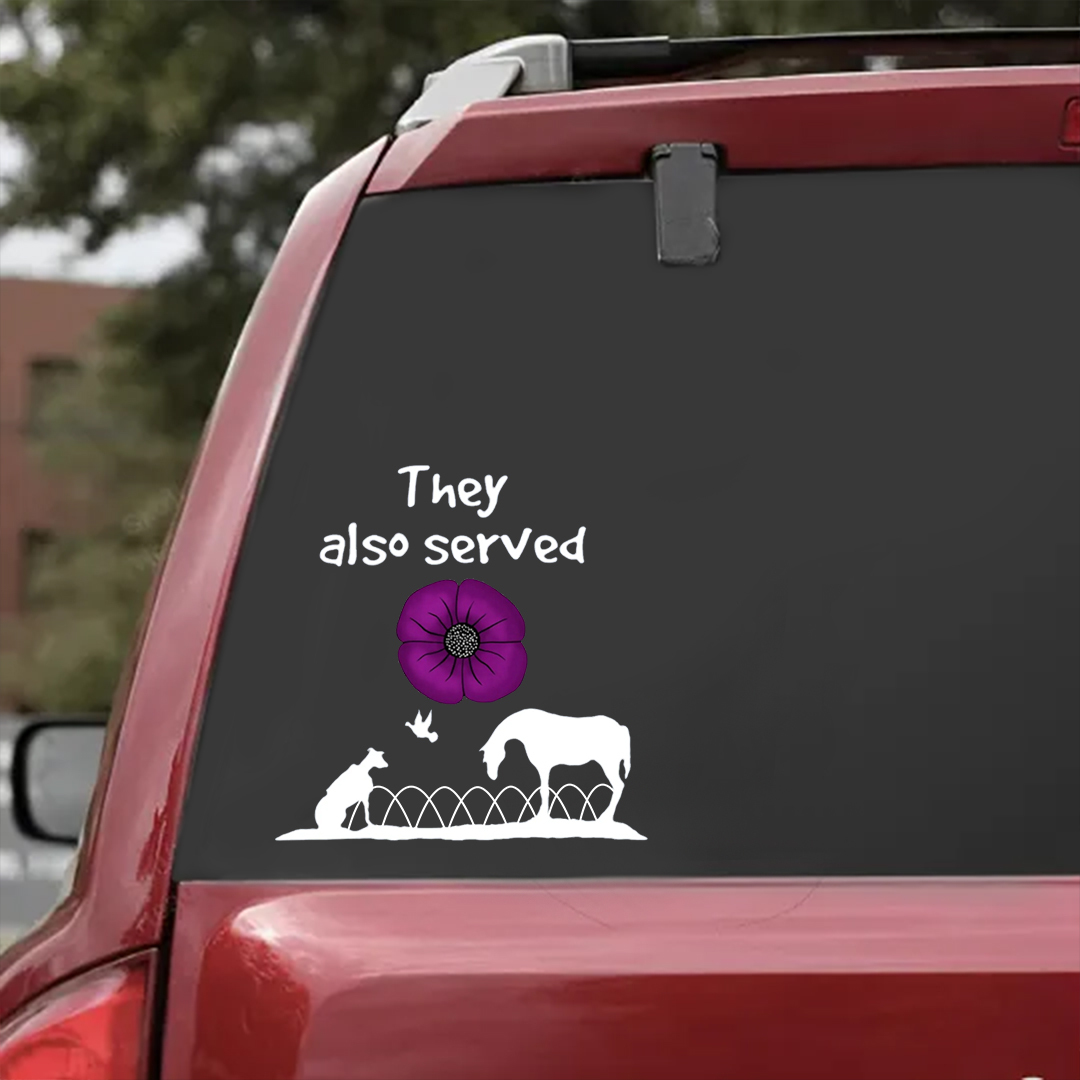 They Also Served Veterans Stickers