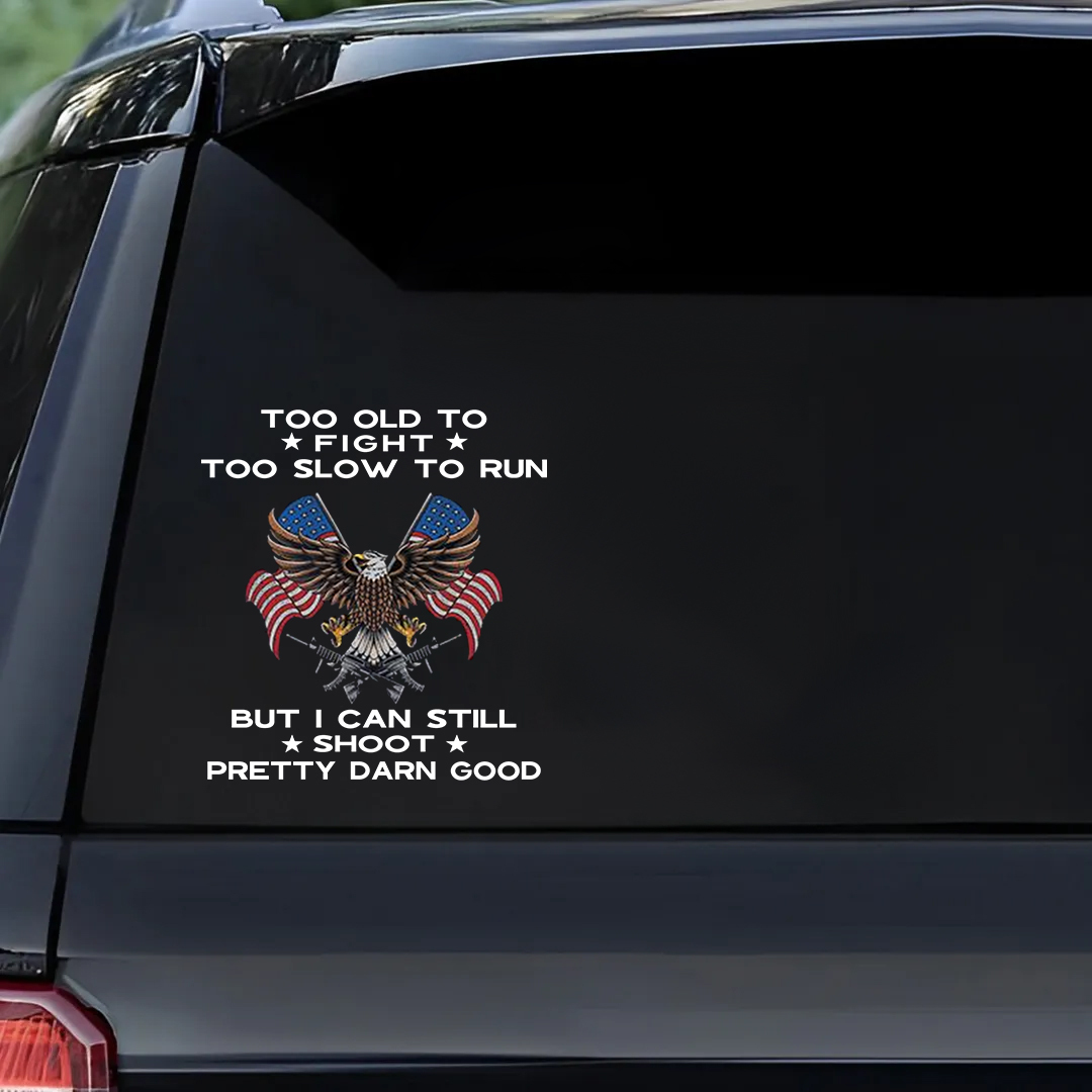 Too Old To Fight Veterans Stickers