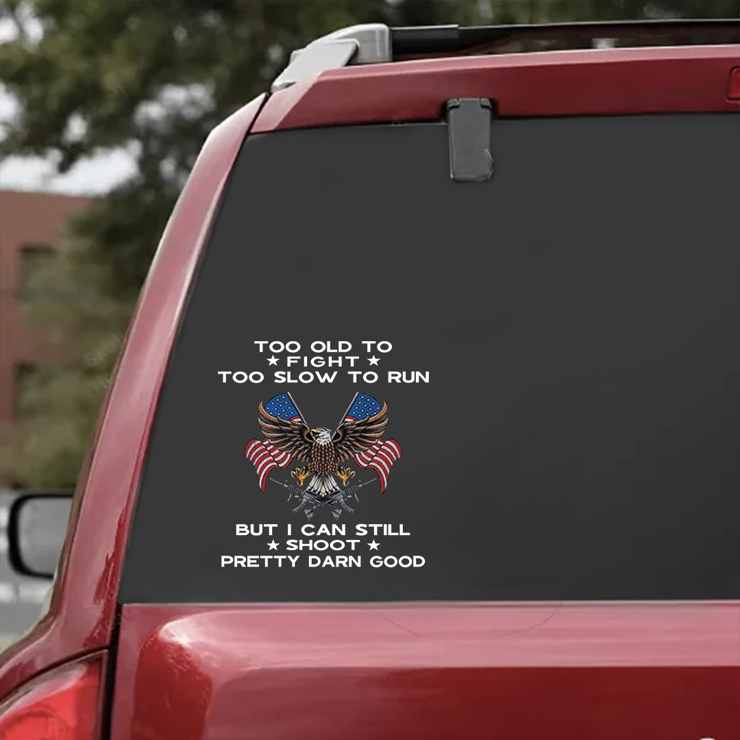 Too Old To Fight Veterans Stickers