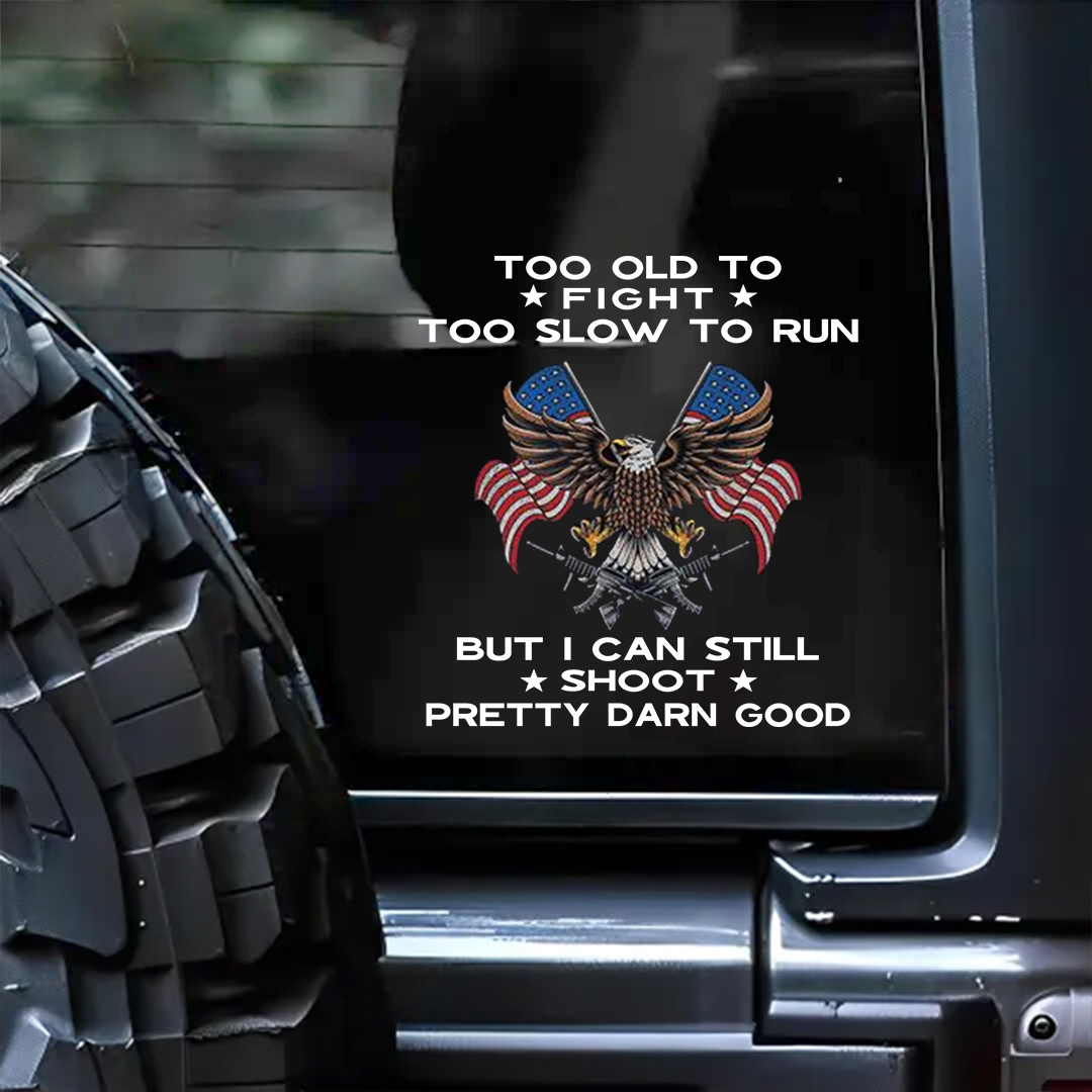 Too Old To Fight Veterans Stickers