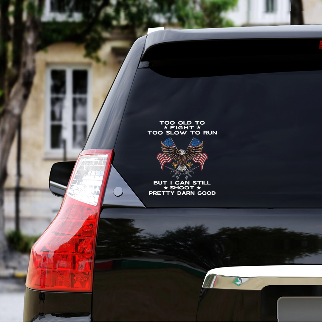 Too Old To Fight Veterans Stickers