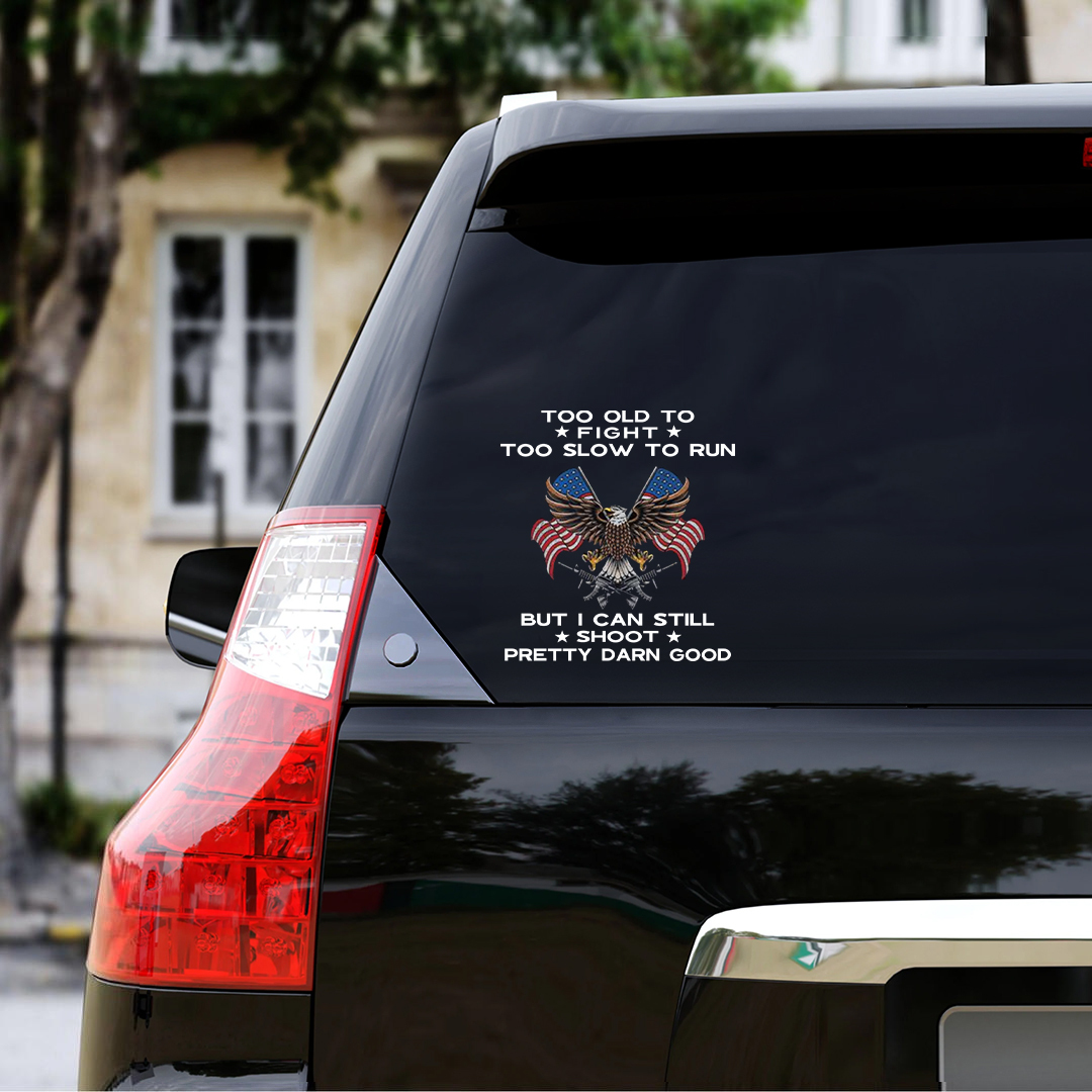Too Old To Fight Veterans Stickers