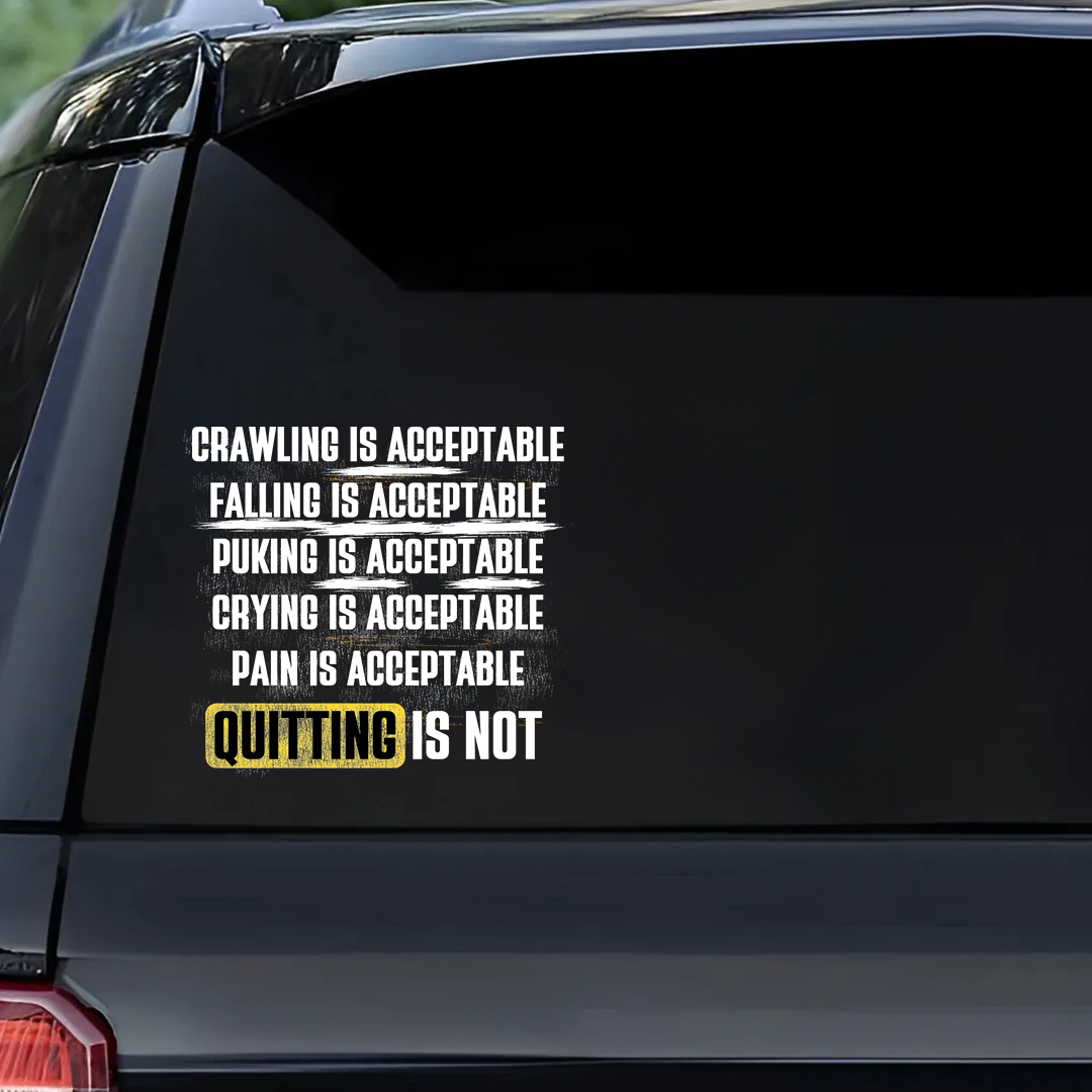Quitting Is Not Allowed Veterans Stickers