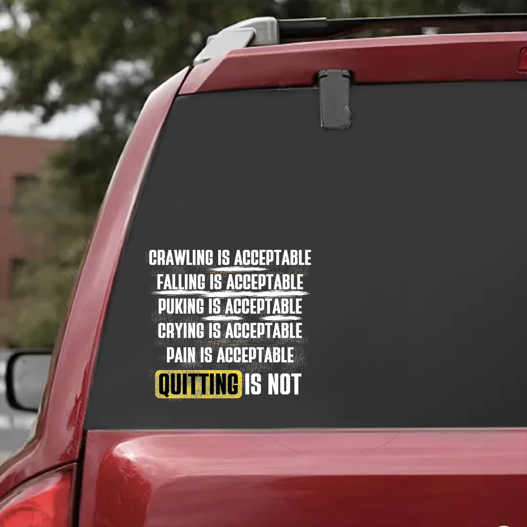 Quitting Is Not Allowed Veterans Stickers