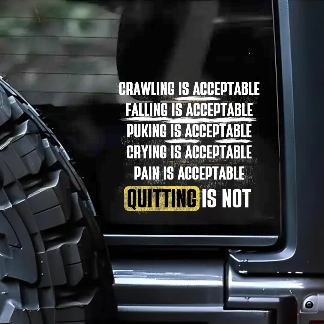 Quitting Is Not Allowed Veterans Stickers