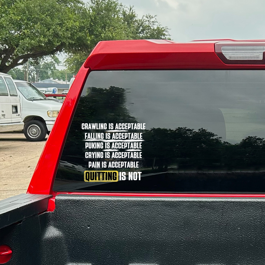 Quitting Is Not Allowed Veterans Stickers
