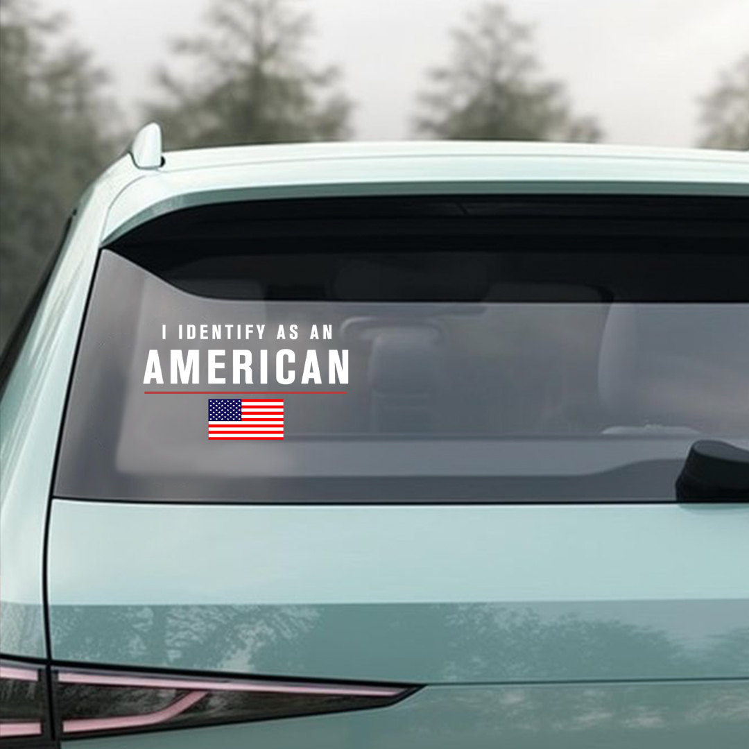 I Identify As An American National Flag Sticker