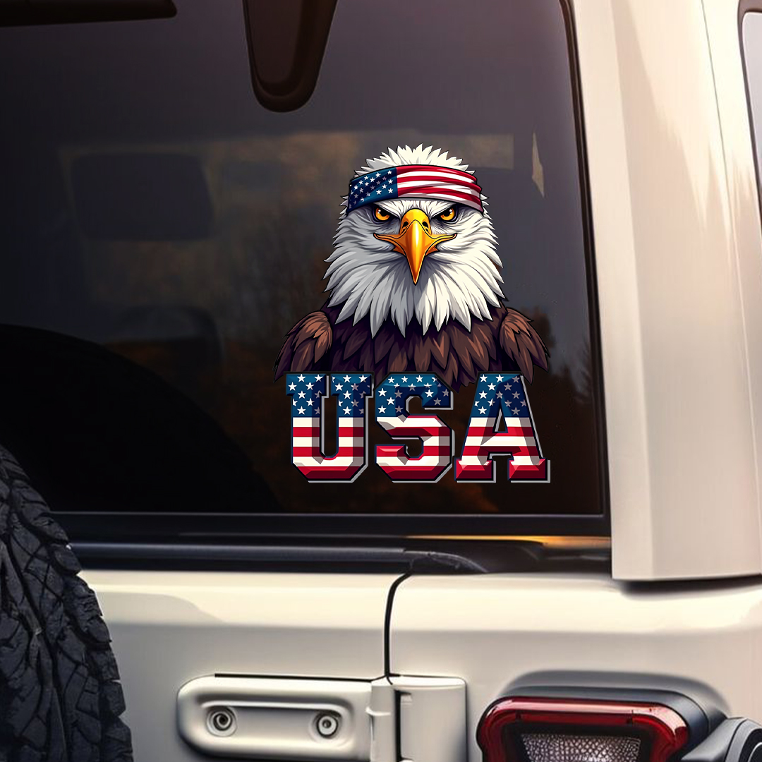 4th of July USA Eagle Sticker