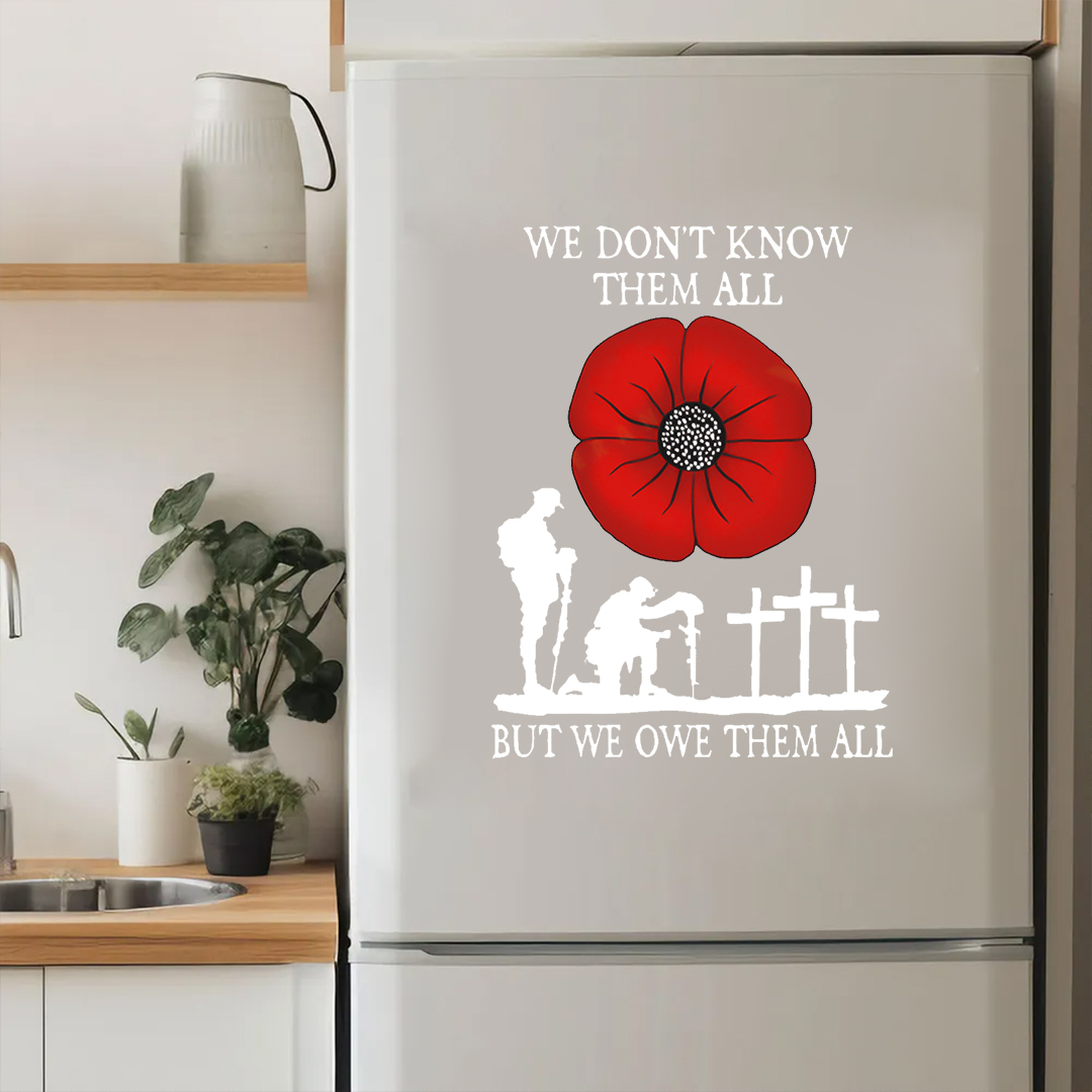 Red Poppy Owe Veterans Everything Limited Time Offer Veterans Sticker