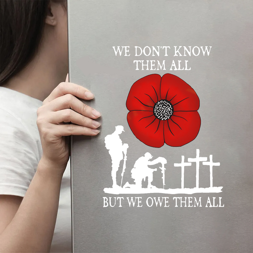 Red Poppy Owe Veterans Everything Limited Time Offer Veterans Sticker