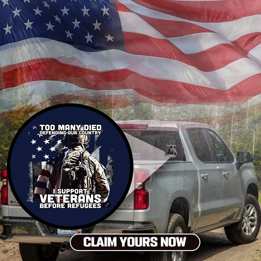 I Support Vets Before Refugees Veterans Stickers
