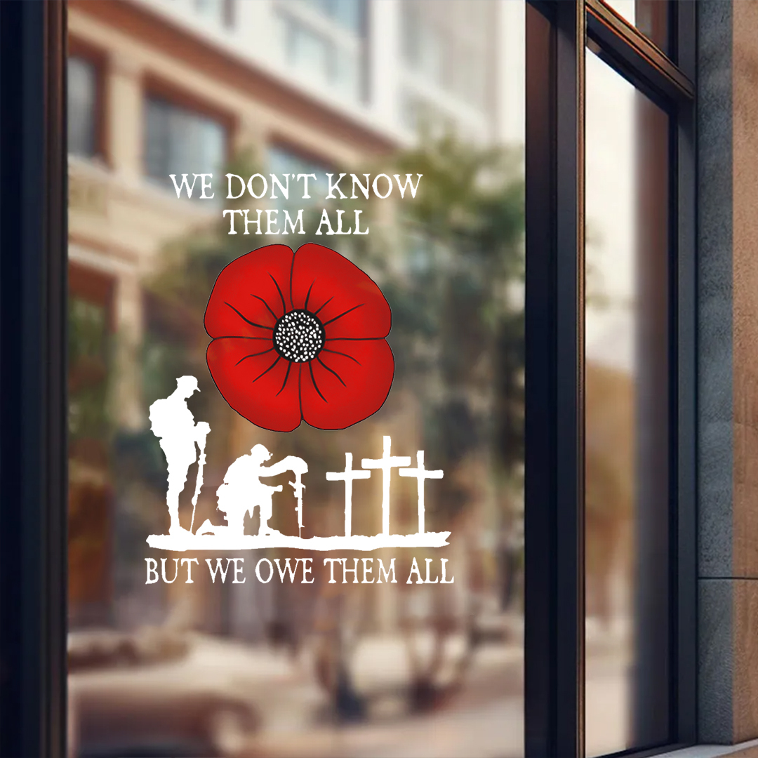 Red Poppy Owe Veterans Everything Limited Time Offer Veterans Sticker