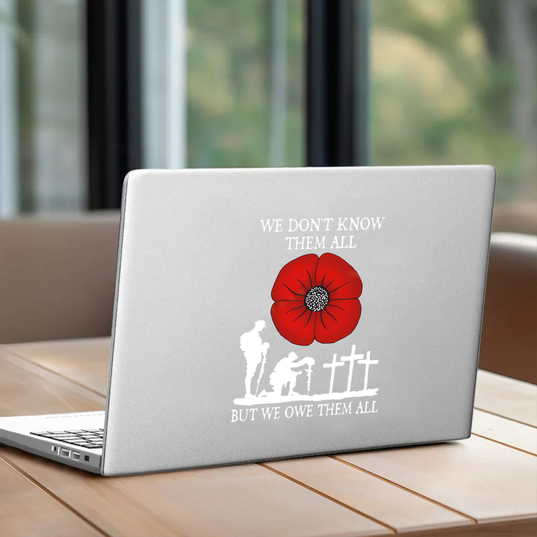 Red Poppy Owe Veterans Everything Limited Time Offer Veterans Sticker