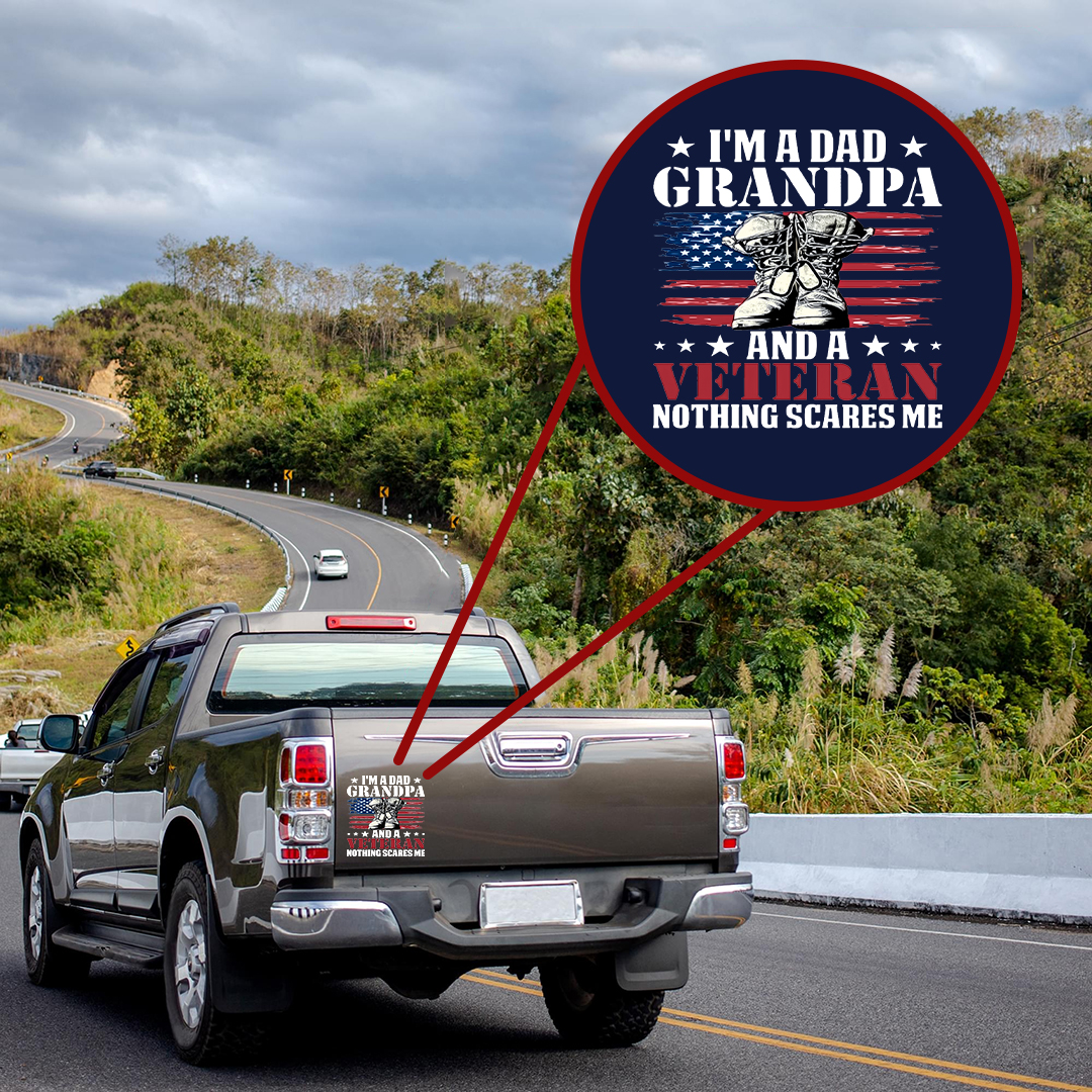 Nothing Scares Me Veterans Sticker