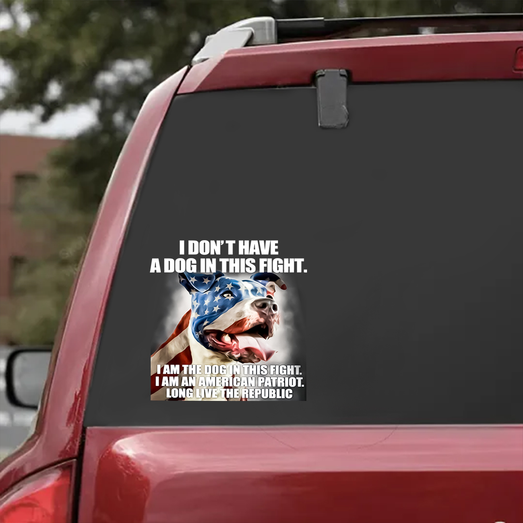 A Dog In This Fight Veterans Sticker
