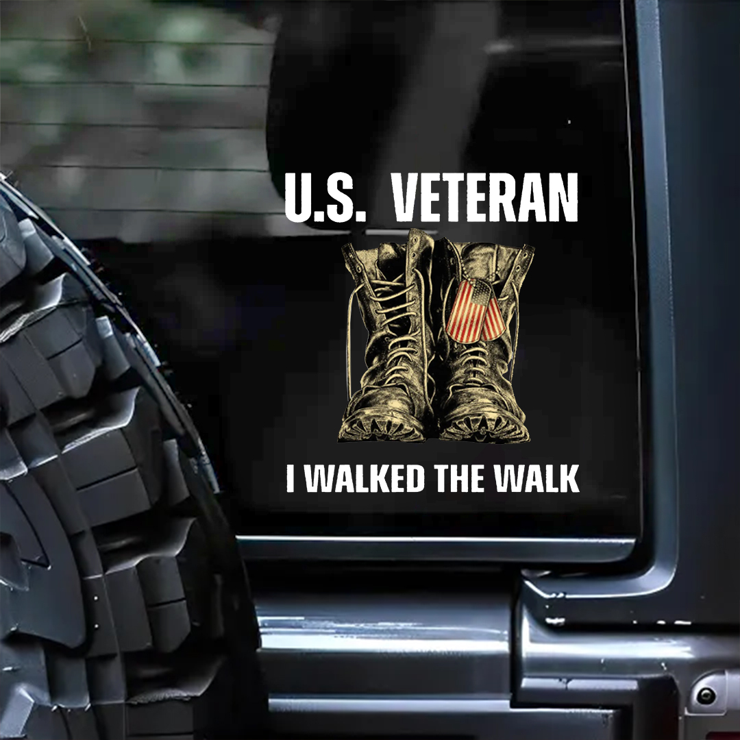 I Walked That Walk Veterans Sticker