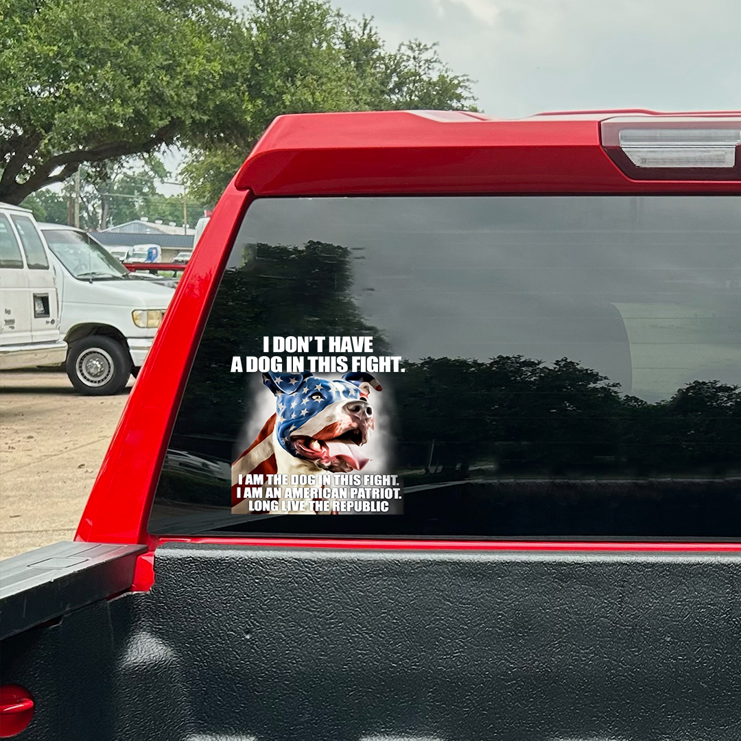 A Dog In This Fight Veterans Sticker
