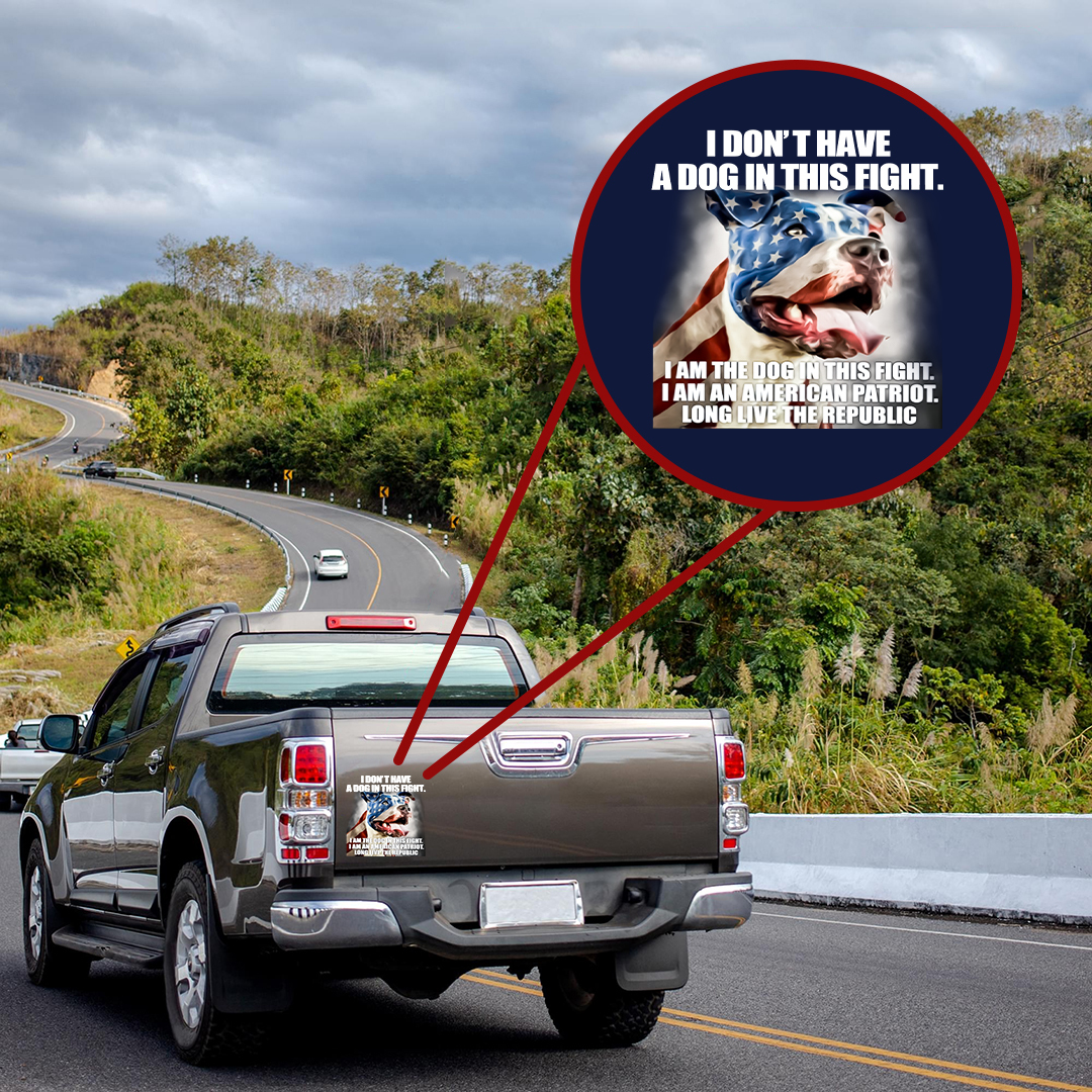 A Dog In This Fight Veterans Sticker