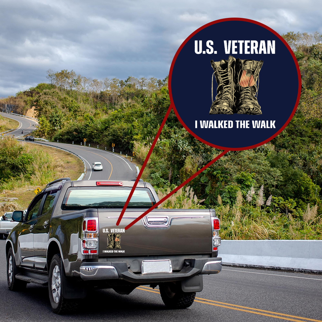 I Walked That Walk Veterans Sticker