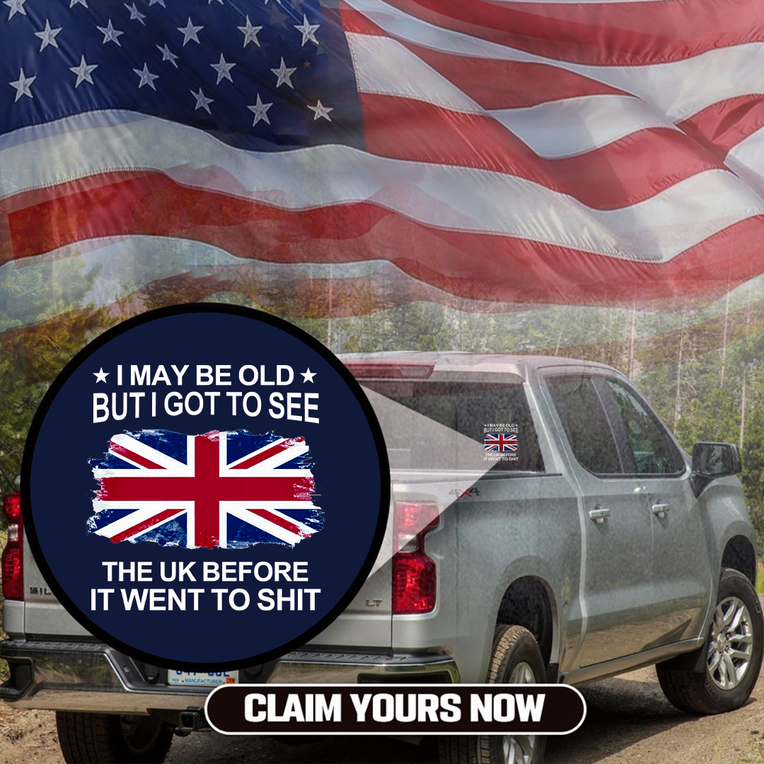 I May Be Old UK Veteran Sticker