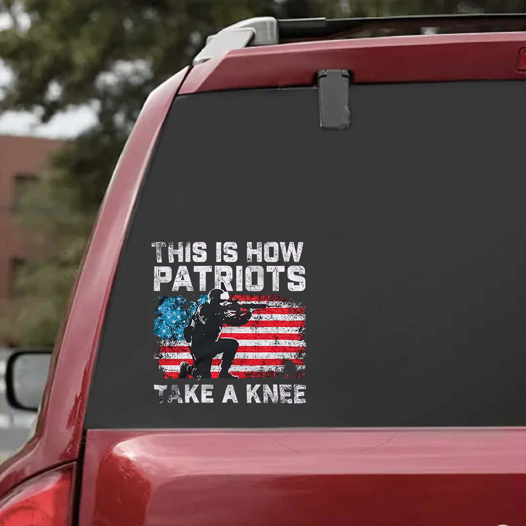How Patriots Take A Knee Stickers-Independence Day Sticker