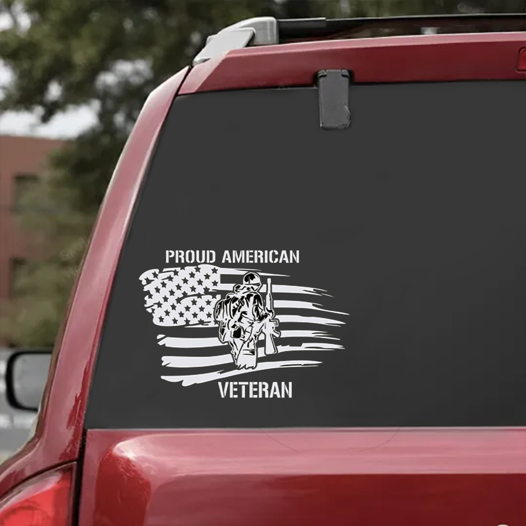 Proud American Veteran Sticker