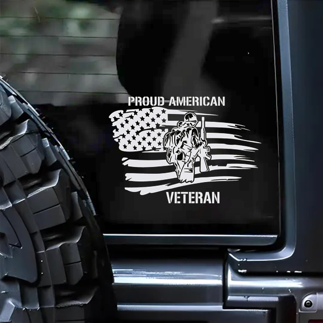 Proud American Veteran Sticker