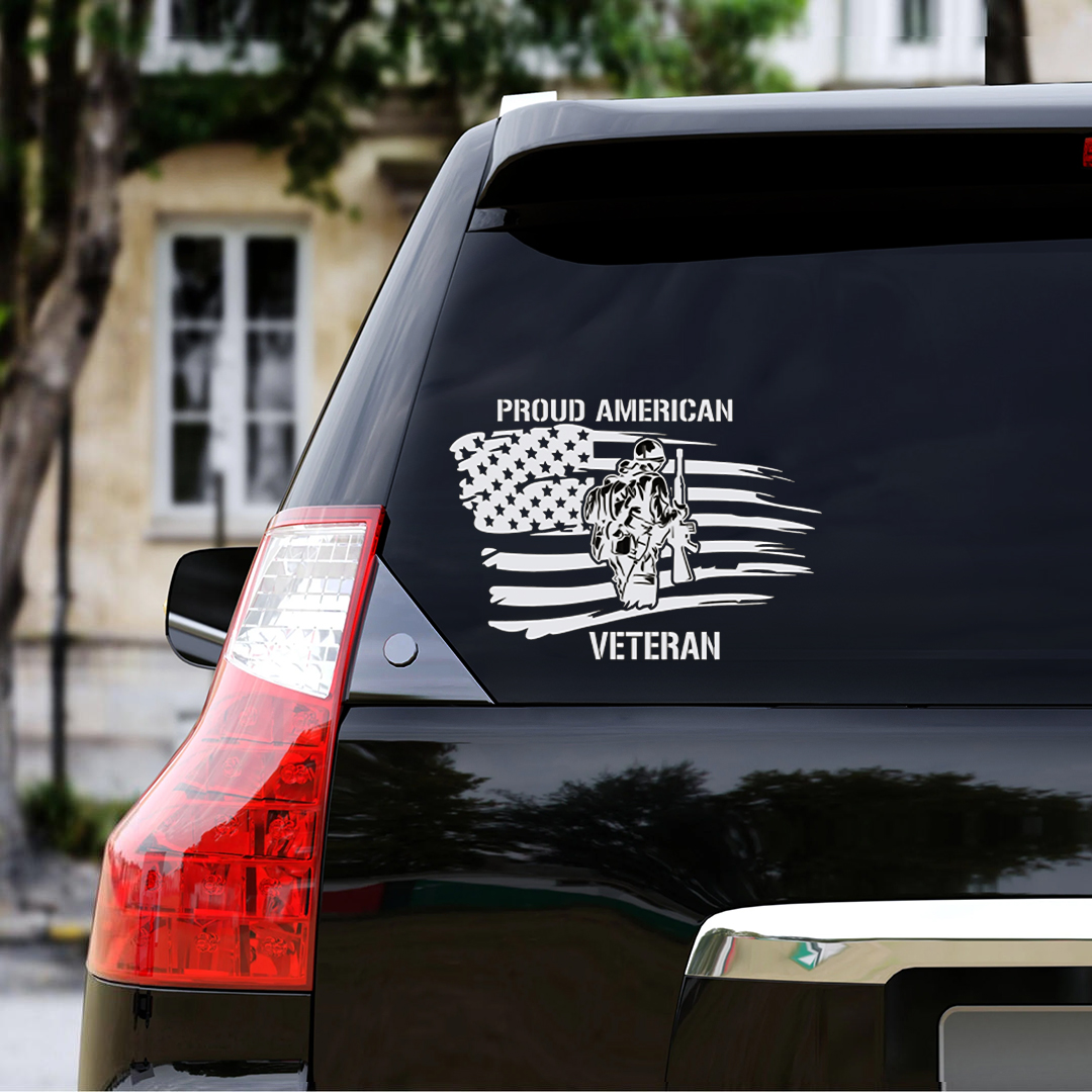 Proud American Veteran Sticker