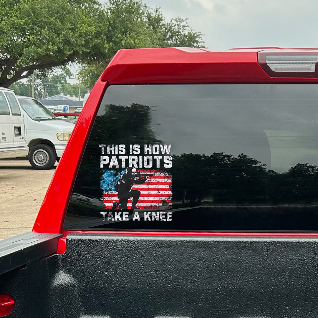 How Patriots Take A Knee Stickers-Independence Day Sticker