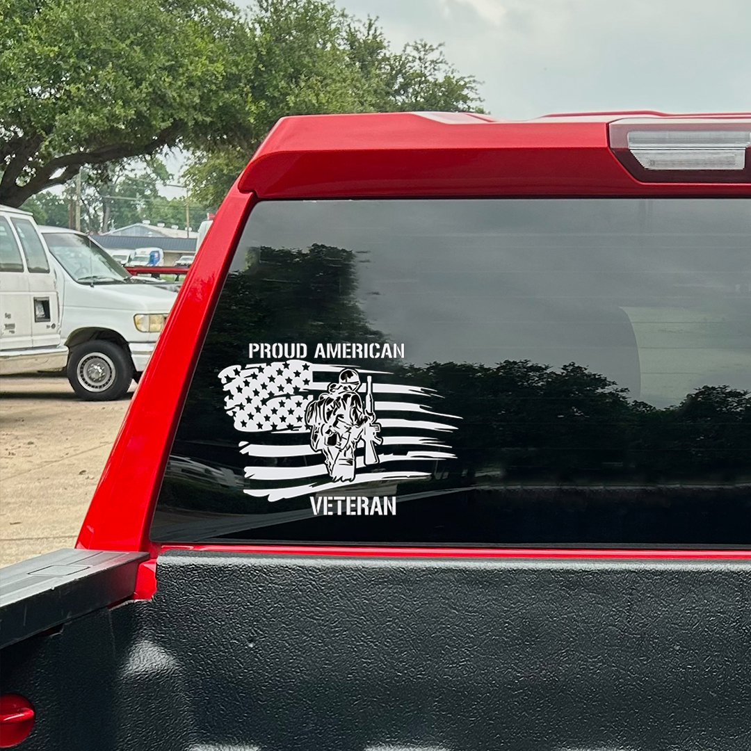 Proud American Veteran Sticker