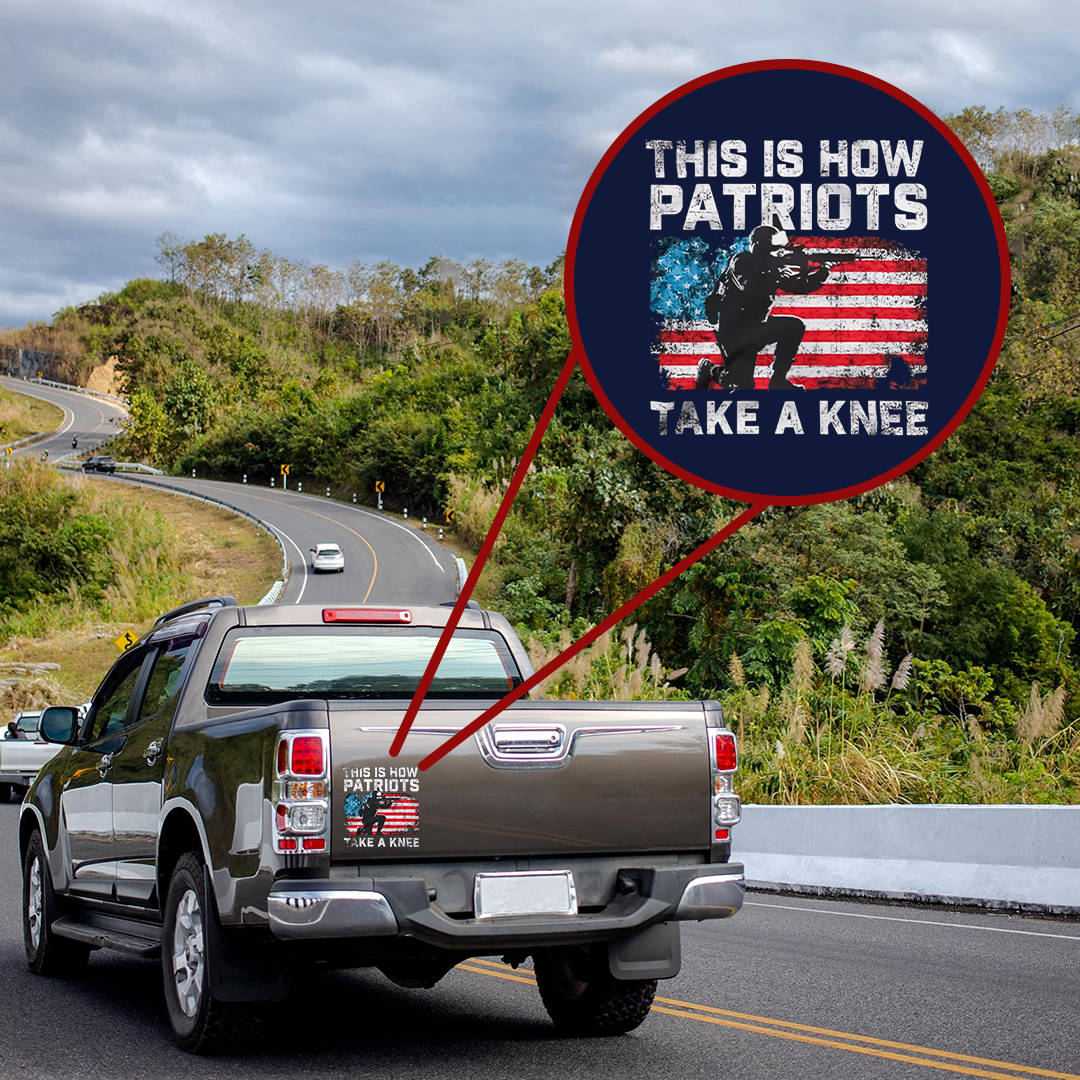 How Patriots Take A Knee Stickers-Independence Day Sticker