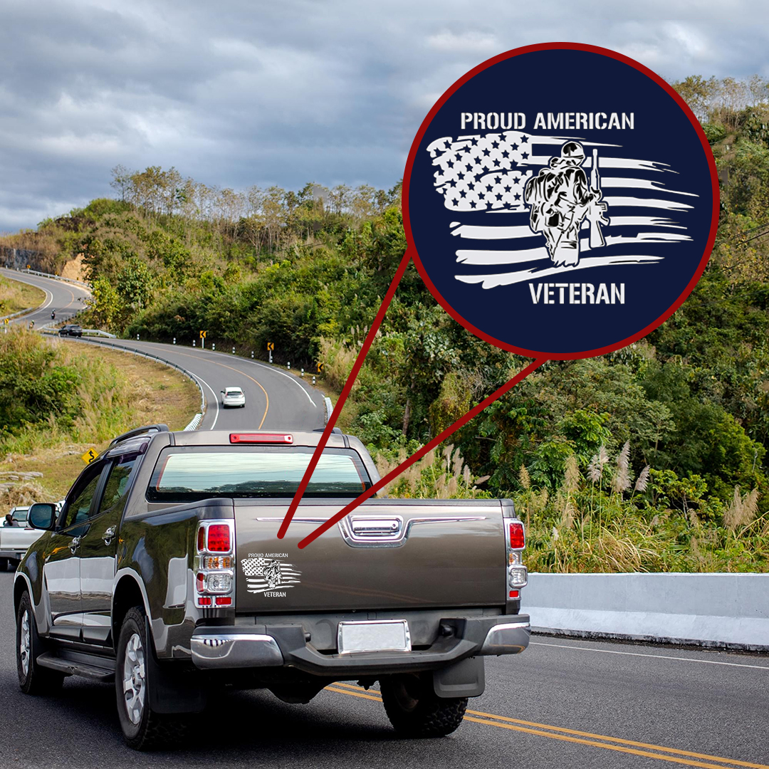 Proud American Veteran Sticker