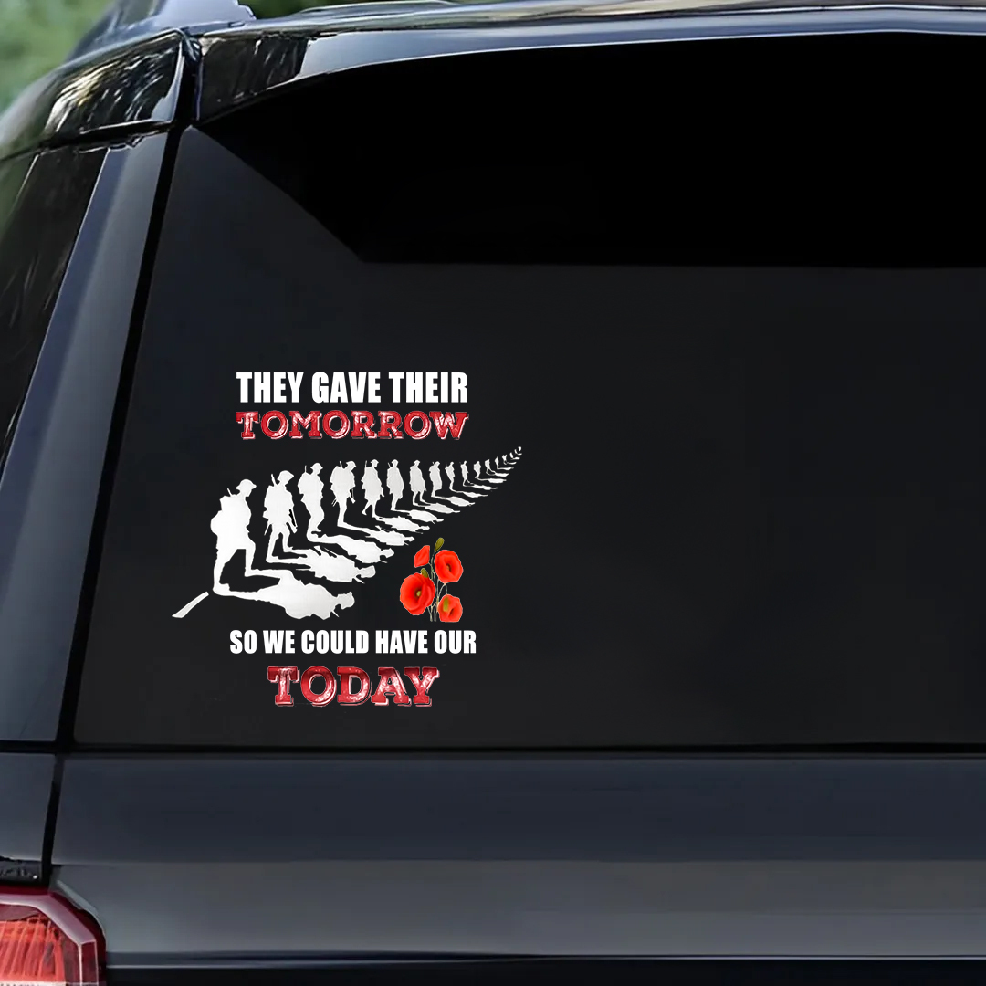Gave Their Tomorrow Veteran Sticker