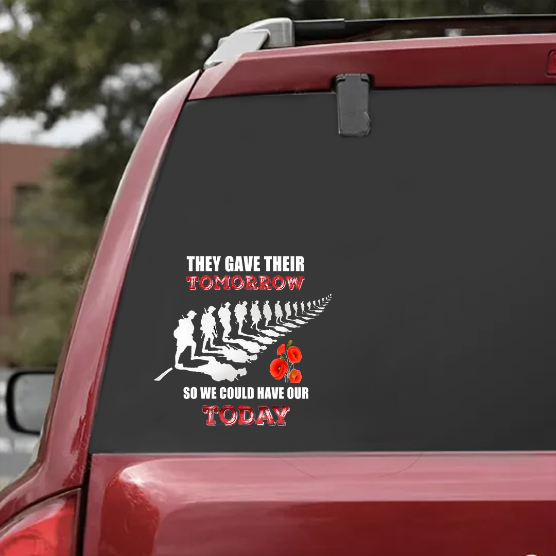 Gave Their Tomorrow Veteran Sticker