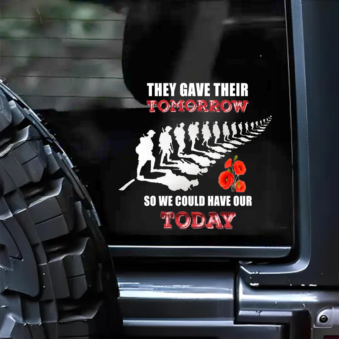 Gave Their Tomorrow Veteran Sticker