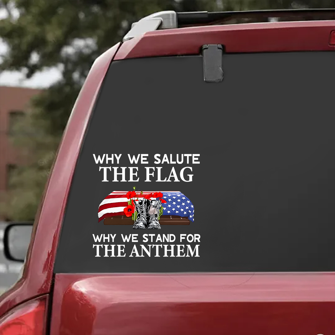 Why We Salute The Flag Veteran Sticker