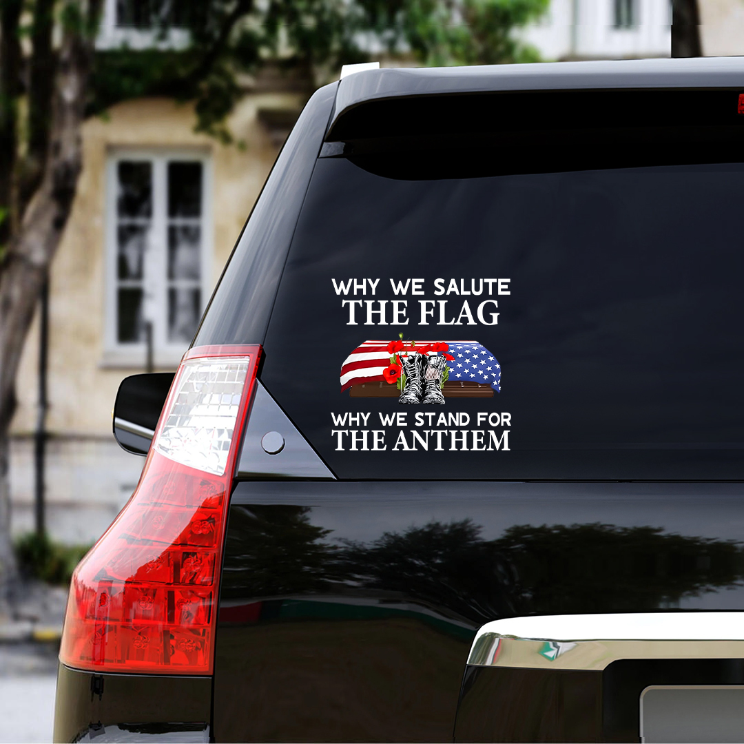 Why We Salute The Flag Veteran Sticker