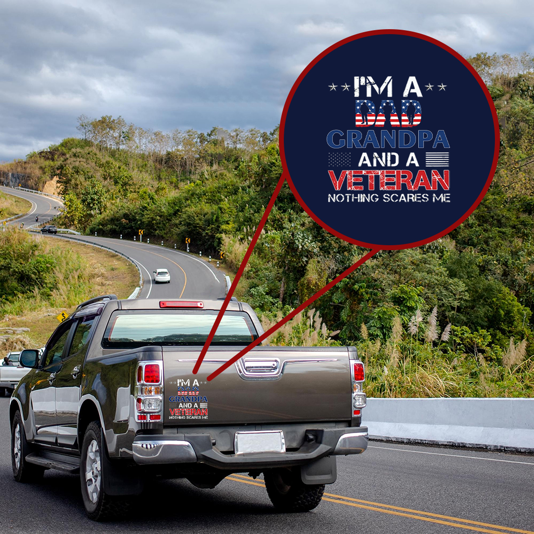 Nothing Scares Me Veteran Sticker