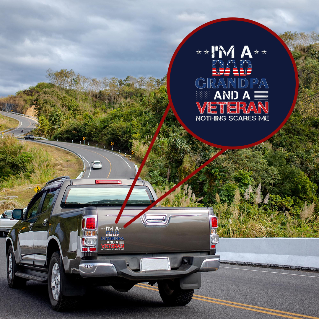 Nothing Scares Me Veteran Sticker