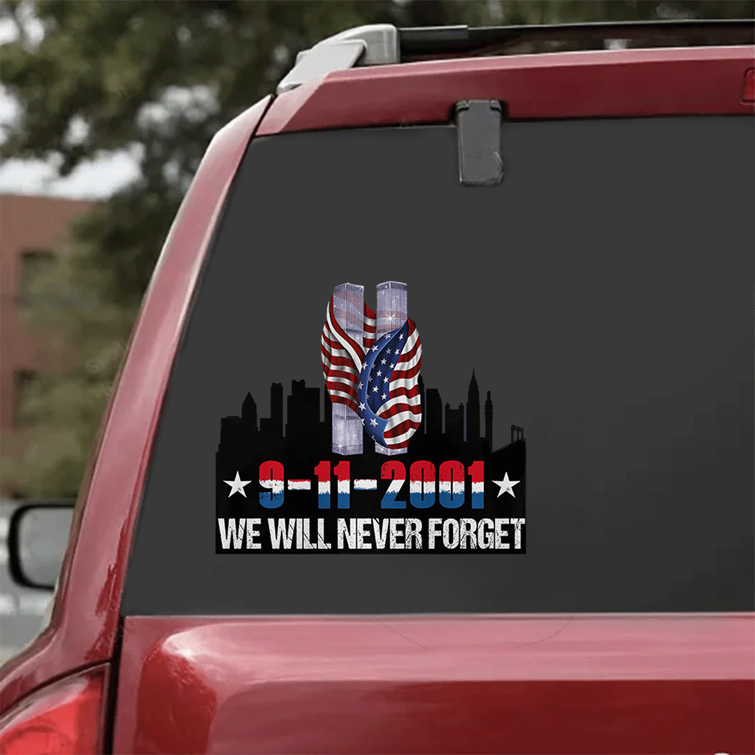 Will Never Forget 9/11 Patriot Day Sticker