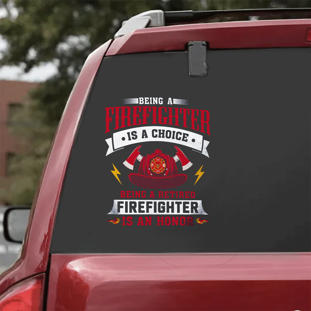 Being A Firefighter Patriot Day Sticker